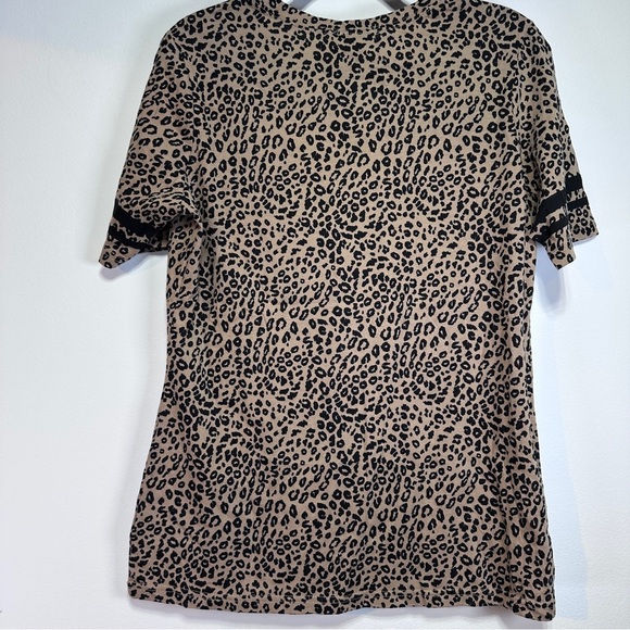 GUESS | Rhinestone “81” Leopard Graphic Tee – Sporty Glam Y2K | Size XL | NWT - Picture 5 of 9